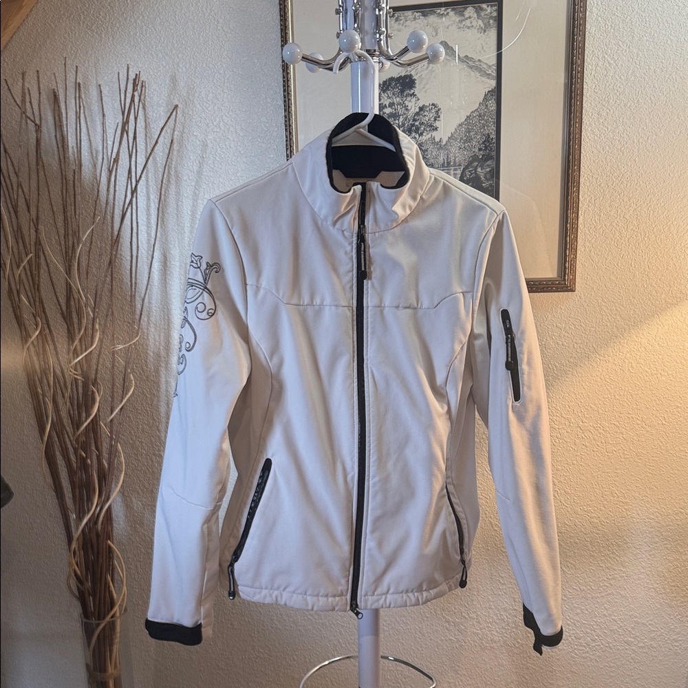Roper Women's  Jacket in White with Black Accents